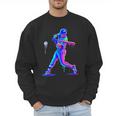 Ice Cream Drip Melting Baseball Bat Player Baseball Dad Men Sweatshirt