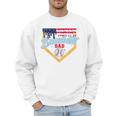 Baseball Dad Ice Cream Drip Father American Flag 4th Of July Men Sweatshirt