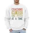 Vintage Baseball Dad Coaching My Kids One Pitch At A Time Men Sweatshirt Vintage Baseball Dad Coaching My Kids One Pitch At A Time Men Sweatshirt