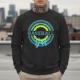 Baseball Dad With Modern Baseball Circles Men Sweatshirt Baseball Dad With Modern Baseball Circles Men Sweatshirt