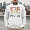 Baseball Dad Vintage Batting 1000 At Fatherhood Men Sweatshirt