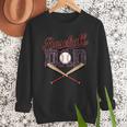 Baseball Dad Father's Day Vintage Retro Sarcastic Dad Men Sweatshirt