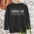 Baseball Dad Layered Text Father Coach Player Men Sweatshirt