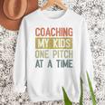 Vintage Baseball Dad Coaching My Kids One Pitch At A Time Men Sweatshirt Vintage Baseball Dad Coaching My Kids One Pitch At A Time Men Sweatshirt