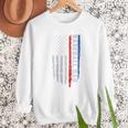 Vintage Baseball US Flag Tee Baseball Dad Player Coach Premium Tri-Blend Men Sweatshirt