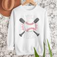 I Yell Because I Care Baseball Coach Baseball Dad Fan Premium Men Sweatshirt