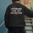 Awesome Like My Daughter Baseball Dad Men's Sweatshirt Back Print