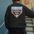 Baseball Dad Ice Cream Drip Fathers Day Men's Sweatshirt Back Print
