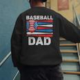 Baseball Dad For Men American Flag 4th Of July Fathers Day Men's Sweatshirt Back Print Baseball Dad For Men American Flag 4th Of July Fathers Day Men's Sweatshirt Back Print