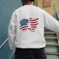 Baseball DAD American Flag Patriotic Father's Day Premium Men's Sweatshirt Back Print Baseball DAD American Flag Patriotic Father's Day Premium Men's Sweatshirt Back Print