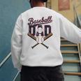 Cool Baseball Dad For Vintage Father's Day Game Day Men's Sweatshirt Back Print Cool Baseball Dad For Vintage Father's Day Game Day Men's Sweatshirt Back Print