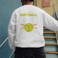 Softball Dad Just Like A Baseball Dad Player Premium Men's Sweatshirt Back Print Softball Dad Just Like A Baseball Dad Player Premium Men's Sweatshirt Back Print
