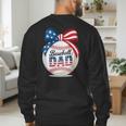 Vintage Baseball Dad Patriotic USA Flag 4th Of July Fathers Men's Sweatshirt Back Print Vintage Baseball Dad Patriotic USA Flag 4th Of July Fathers Men's Sweatshirt Back Print
