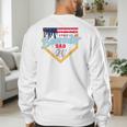 Baseball Dad Ice Cream Drip Father American Flag 4th Of July Men's Sweatshirt Back Print