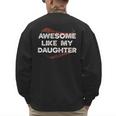 Awesome Like My Daughter Baseball Dad Men's Sweatshirt Back Print