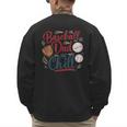 Baseball Dad And Chill Funny For Baseball Lovers Men's Sweatshirt Back Print