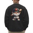 Baseball Dad Gnome With Baseball Bat For Grandpa Life Men's Sweatshirt Back Print Baseball Dad Gnome With Baseball Bat For Grandpa Life Men's Sweatshirt Back Print