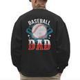 Baseball Dad Happy Fathers Day Dad Daddy Baseball Lover Men's Sweatshirt Back Print