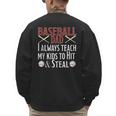Baseball Dad Hit And Steal Ballpark Father Men's Sweatshirt Back Print Baseball Dad Hit And Steal Ballpark Father Men's Sweatshirt Back Print