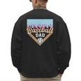 Baseball Dad Ice Cream Drip Fathers Day Men's Sweatshirt Back Print