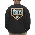 Baseball Dad Ice Cream Drip Home Plate Cool Fathers Day Men's Sweatshirt Back Print Baseball Dad Ice Cream Drip Home Plate Cool Fathers Day Men's Sweatshirt Back Print