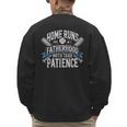 Baseball Dad Men Home Runs & Fatherhood Both Take Patience Men's Sweatshirt Back Print Baseball Dad Men Home Runs & Fatherhood Both Take Patience Men's Sweatshirt Back Print