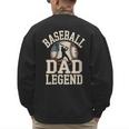 Baseball Dad Retro American Flag Style Men's Sweatshirt Back Print Baseball Dad Retro American Flag Style Men's Sweatshirt Back Print