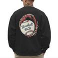 Baseball Dad Softball Glove And Ball Men's Sweatshirt Back Print