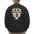 Baseball Dad Sport Fan Father Men's Sweatshirt Back Print Baseball Dad Sport Fan Father Men's Sweatshirt Back Print