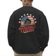 Baseball Dad USA Flag Men's Sweatshirt Back Print