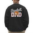 Baseball Dad Vintage Sports Fathers Day Baseball Fan Men's Sweatshirt Back Print