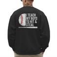 Baseball Dads Baseball Dad I Teach My Boys To Hit And Steal Men's Sweatshirt Back Print Baseball Dads Baseball Dad I Teach My Boys To Hit And Steal Men's Sweatshirt Back Print
