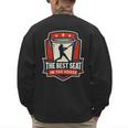 The Best Seat In The House Bucket Dad Baseball Dad Men's Sweatshirt Back Print