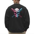 Cool Baseball Ice Cream Dripping Baseball Dad Baseball Lover Men's Sweatshirt Back Print