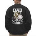 Dad Of The Birthday Girl Baseball Dad Leopard Heart Men's Sweatshirt Back Print Dad Of The Birthday Girl Baseball Dad Leopard Heart Men's Sweatshirt Back Print