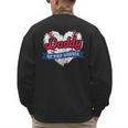 Daddy Of The Rookie Baseball Dad Retro Love Heart Birthday Men's Sweatshirt Back Print Daddy Of The Rookie Baseball Dad Retro Love Heart Birthday Men's Sweatshirt Back Print