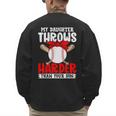My Daughter Throws Harder Than Your Son Baseball Dads Men's Sweatshirt Back Print