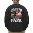 My Favorite Baseball Player Calls Me Papa Baseball Dad Men's Sweatshirt Back Print My Favorite Baseball Player Calls Me Papa Baseball Dad Men's Sweatshirt Back Print