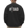Number One Baseball Dad For Father's Day Daddy Coach Men's Sweatshirt Back Print
