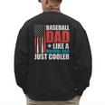 Patriotic Baseball Dad Father's Day American Flag Men's Sweatshirt Back Print