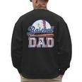 Retro Baseball Dad Game Day Sport Dad Father's Day Men's Sweatshirt Back Print Retro Baseball Dad Game Day Sport Dad Father's Day Men's Sweatshirt Back Print