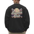 Retro Baseball Dad Sports Lovers Happy Father's Day Men's Sweatshirt Back Print Retro Baseball Dad Sports Lovers Happy Father's Day Men's Sweatshirt Back Print
