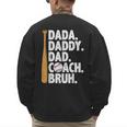 Retro Dada Daddy Dad Coach Bruh Baseball Dad Fathers Day Men Men's Sweatshirt Back Print