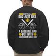 Softball Dad Like a Baseball Dad With Bigger Balls Softball Men's Sweatshirt Back Print