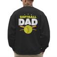 Softball Dad Just Like A Baseball Dad Player Men's Sweatshirt Back Print Softball Dad Just Like A Baseball Dad Player Men's Sweatshirt Back Print