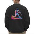 Tie Dye Baseball Dad Fathers Day Men's Sweatshirt Back Print Tie Dye Baseball Dad Fathers Day Men's Sweatshirt Back Print