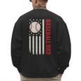 Vintage Baseball DAD American Flag Fathers Day 4th Of July Men's Sweatshirt Back Print Vintage Baseball DAD American Flag Fathers Day 4th Of July Men's Sweatshirt Back Print