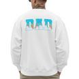 Baseball Dad Ice Cream Drip Happy Fathers Day Premium Men's Sweatshirt Back Print