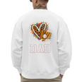 Baseball Dad Leopard Heart Colorful Premium Men's Sweatshirt Back Print