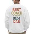 Baseball Dad For Men Vintage Best Coach And Best Dad Men's Sweatshirt Back Print